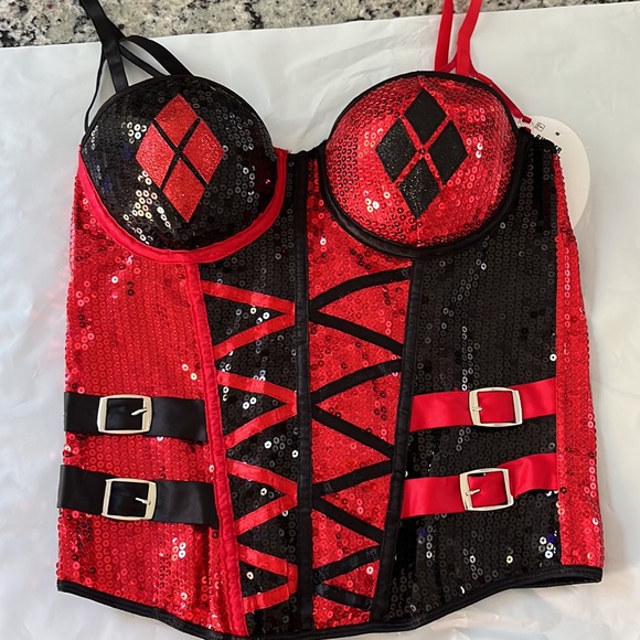 DC Comics Tops - New Harley Quinn Costume Bustier Small/Medium